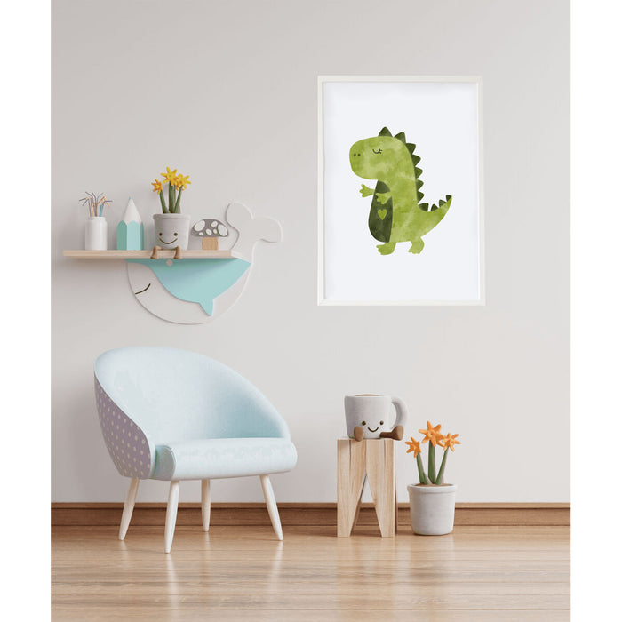 Tablou Crochetts Multicolor Lemn MDF 33 x 43 x 2 cm Dinozaur