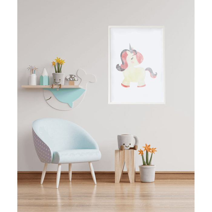 Tablou Crochetts Multicolor Lemn MDF 33 x 43 x 2 cm Unicorn