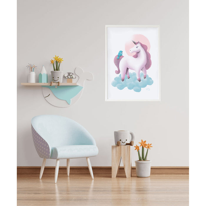 Tablou Crochetts Multicolor Lemn MDF 33 x 43 x 2 cm Unicorn