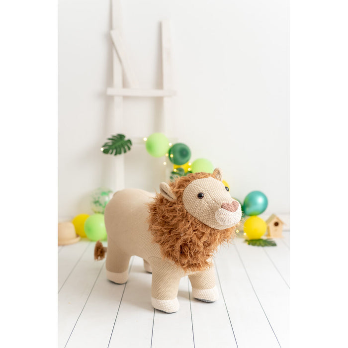 Jucărie de Pluș Crochetts AMIGURUMIS MAXI Maro Leu 84 x 57 x 32 cm