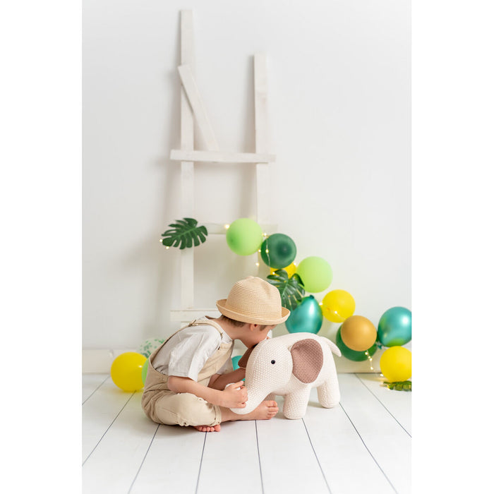 Jucărie de Pluș Crochetts AMIGURUMIS MINI Alb Elefant 48 x 23 x 22 cm
