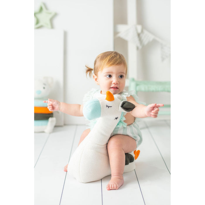 Jucărie de Pluș Crochetts AMIGURUMIS MINI Albastru Alb Pegaso 65 x 43 x 18 cm