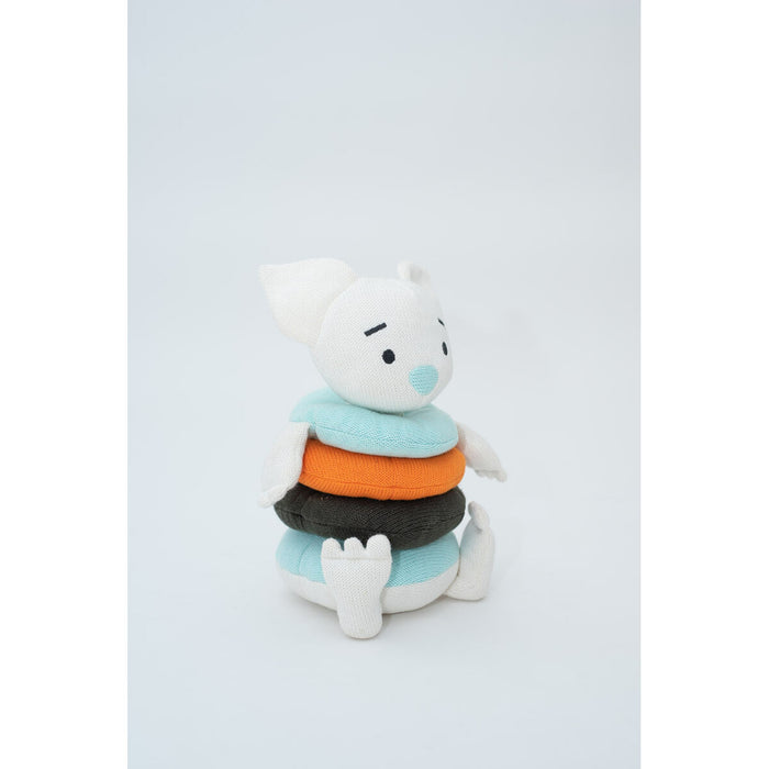 Jucărie de Pluș Crochetts Bebe Albastru Alb Mouse 28 x 32 x 19 cm