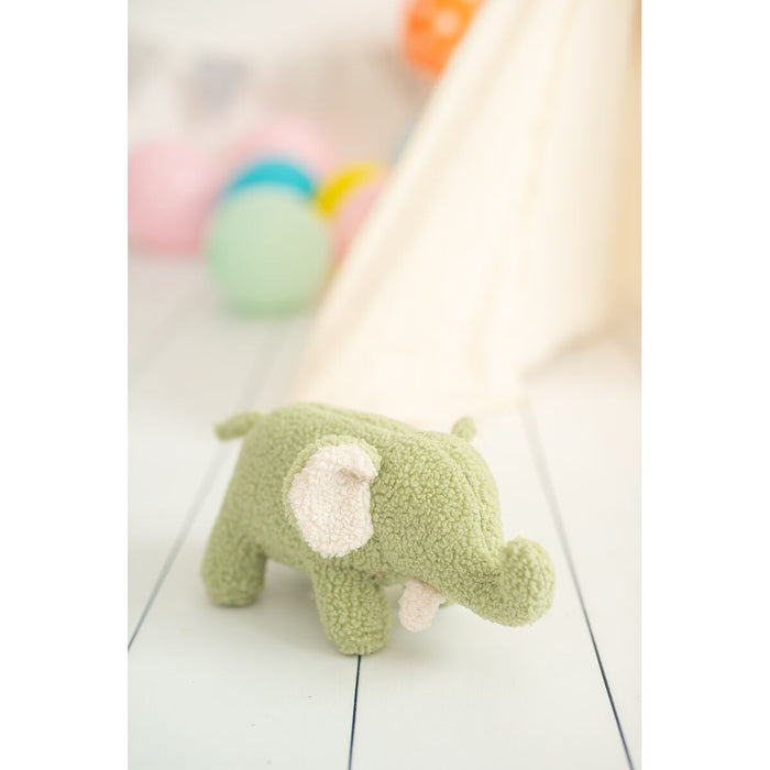 Jucărie de Pluș Crochetts Bebe Verde Elefant 27 x 13 x 11 cm