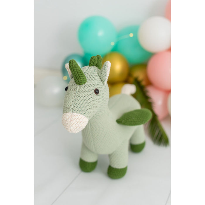 Jucărie de Pluș Crochetts AMIGURUMIS MINI Verde Unicorn 51 x 42 x 26 cm
