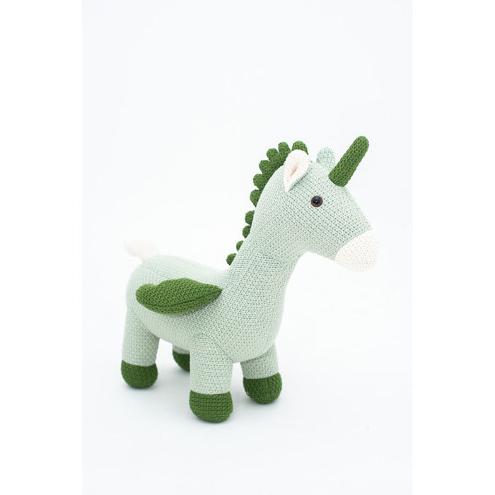 Jucărie de Pluș Crochetts AMIGURUMIS MINI Verde Unicorn 51 x 42 x 26 cm