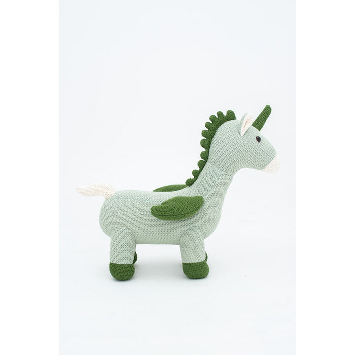 Jucărie de Pluș Crochetts AMIGURUMIS MINI Verde Unicorn 51 x 42 x 26 cm