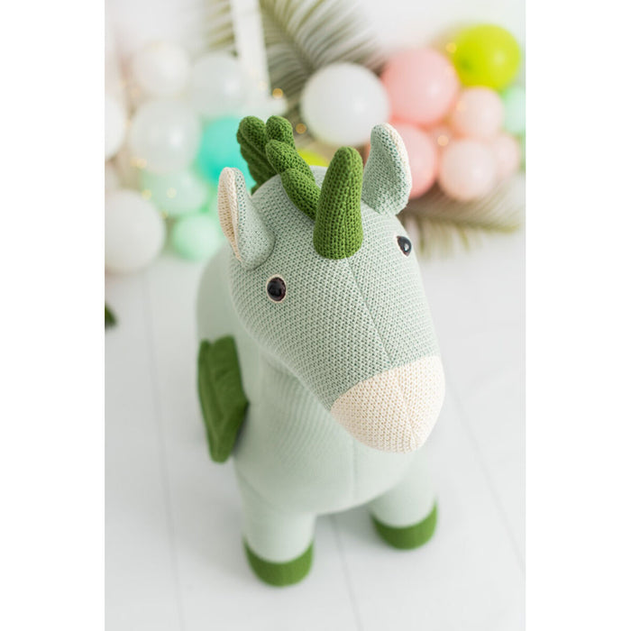 Jucărie de Pluș Crochetts AMIGURUMIS MAXI Verde Unicorn 98 x 88 x 33 cm