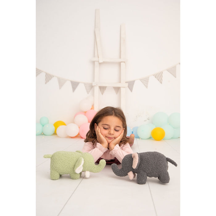 Jucărie de Pluș Crochetts Bebe Verde Elefant 27 x 13 x 11 cm 2 Piese