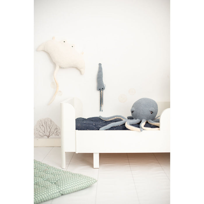 Jucărie de Pluș Crochetts OCÉANO Albastru Alb Diavolul mare gigant (Manta Ray) 3 Piese