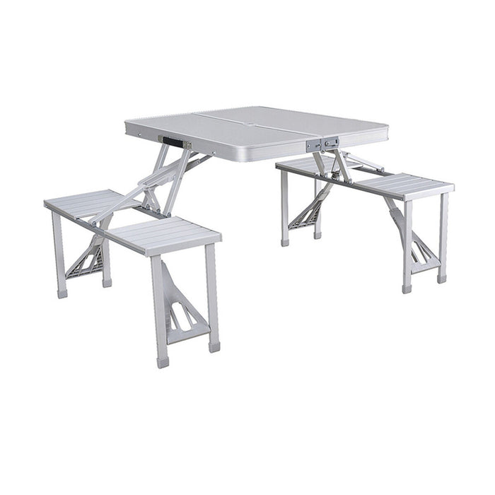 Masă de picnic Marbueno Aluminiu Gri 136 x 67 x 85 cm