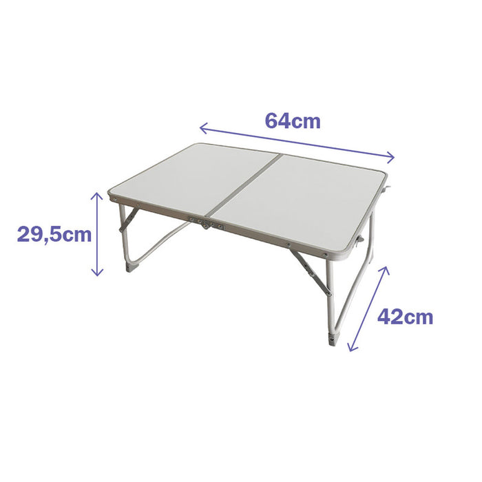 Masă Pliabilă Marbueno Aluminiu Alb 64 x 29,5 x 42 cm