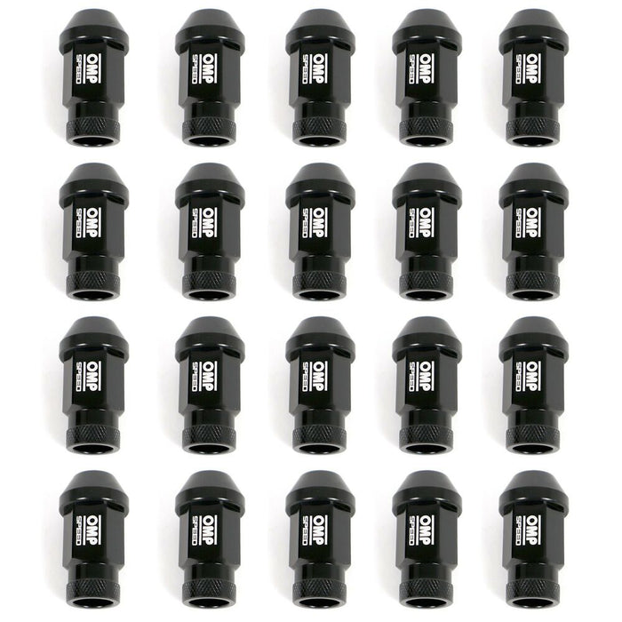 Set Piulițe OMP 7075 Negru 20 uds M14 x 1,25