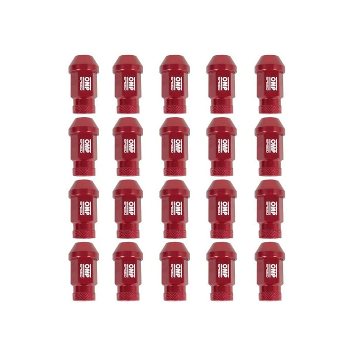 Set Piulițe OMP 7075 Roșu 20 uds M14 x 1,25