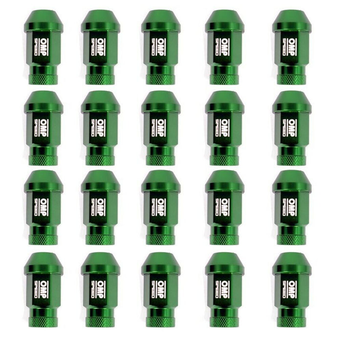Set Piulițe OMP 7075 Verde 20 uds M14 x 1,25