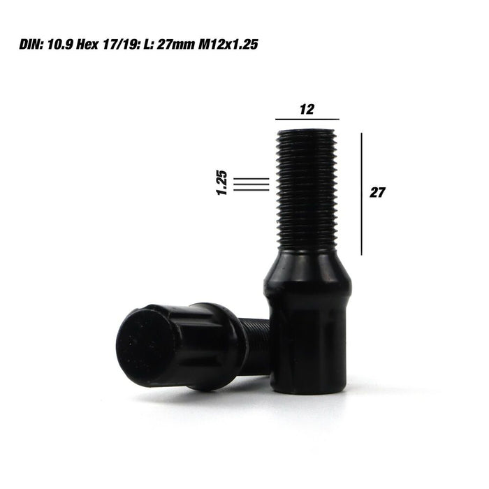 Set Piulițe OMP 27 mm Negru 20 uds M12 x 1,25