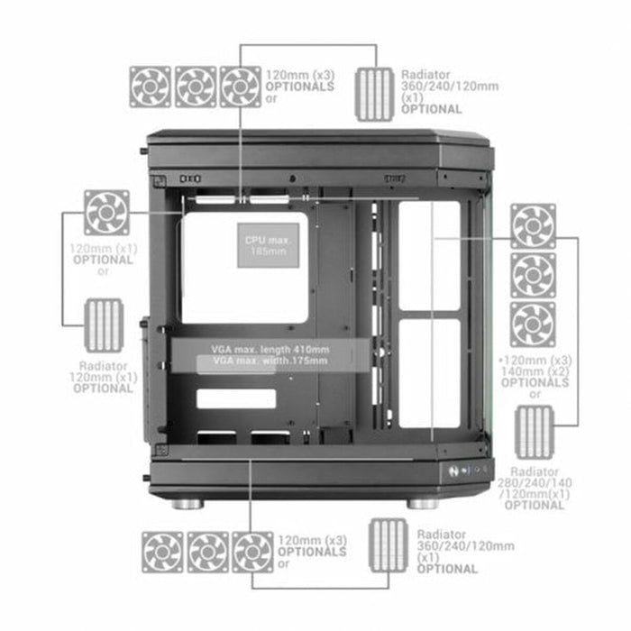 Unitate Semi-tower ATX Mars Gaming MC-3T Roz