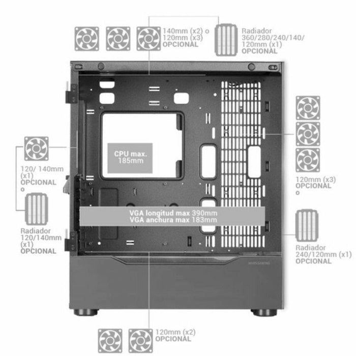 Unitate Semi-tower ATX Mars Gaming MC-ULT Alb