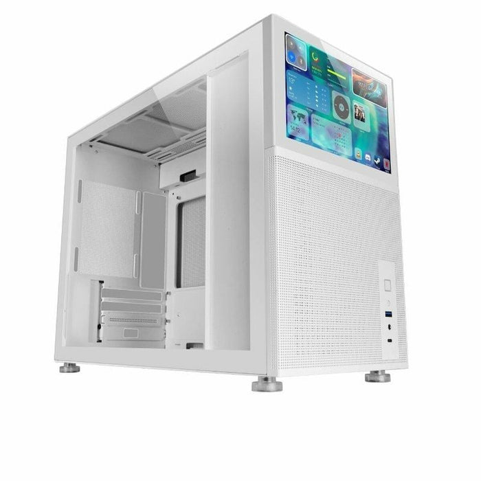 Unitate Semi-tower ATX Mars Gaming MC-LCD Alb