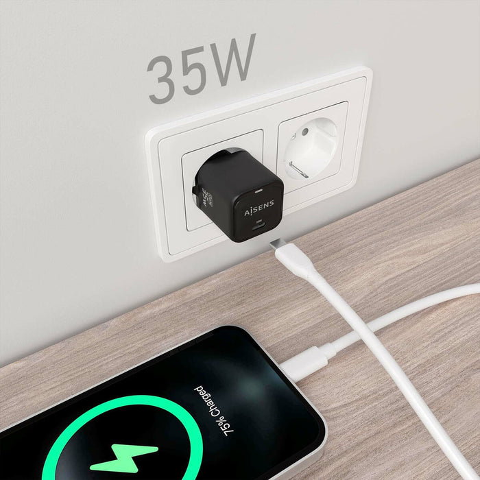 Încărcător de Perete Aisens ASCH-35W1P023-BK Negru 35 W (1 Unități)