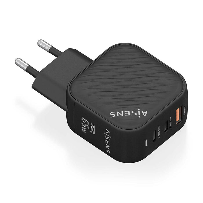 Încărcător de Perete Aisens ASCH-65W3P027-BK Negru 65 W (1 Unități)
