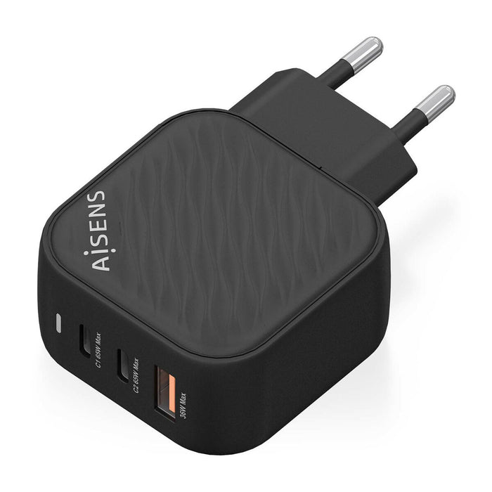 Încărcător de Perete Aisens ASCH-65W3P027-BK Negru 65 W (1 Unități)