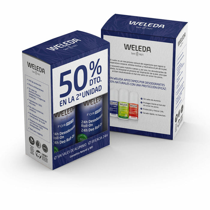Deodorant Roll-On Weleda For Men 24H 50 ml 2 Unități