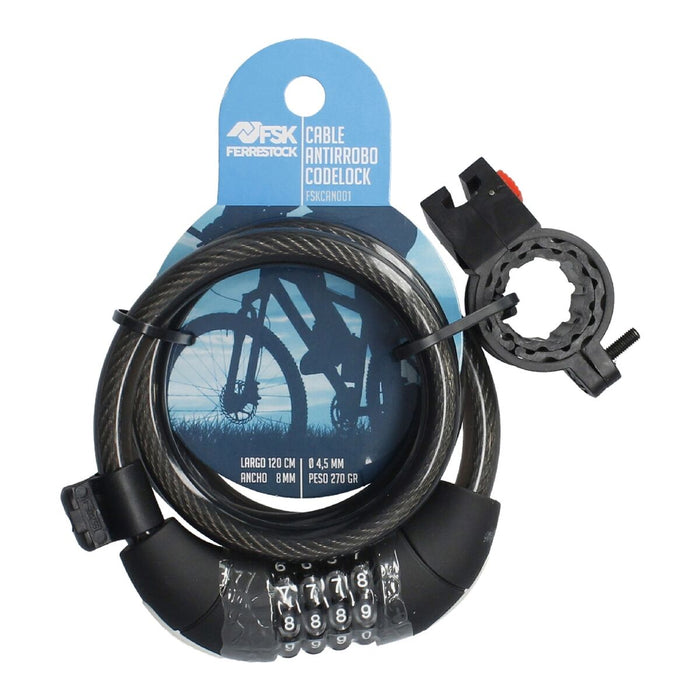 Cablu cu lacăt Ferrestock 8 mm 120 cm