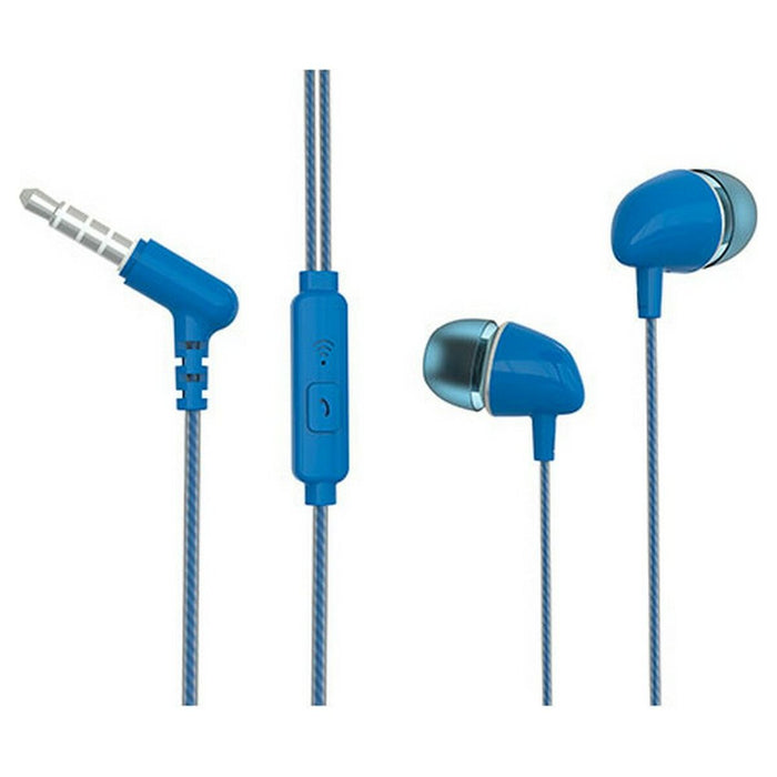 Căști cu Microfon TM Electron Albastru