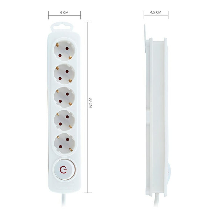 Placă de circuit Prize 5 Puncte de Conectare cu Întrerupător TM Electron 250 V