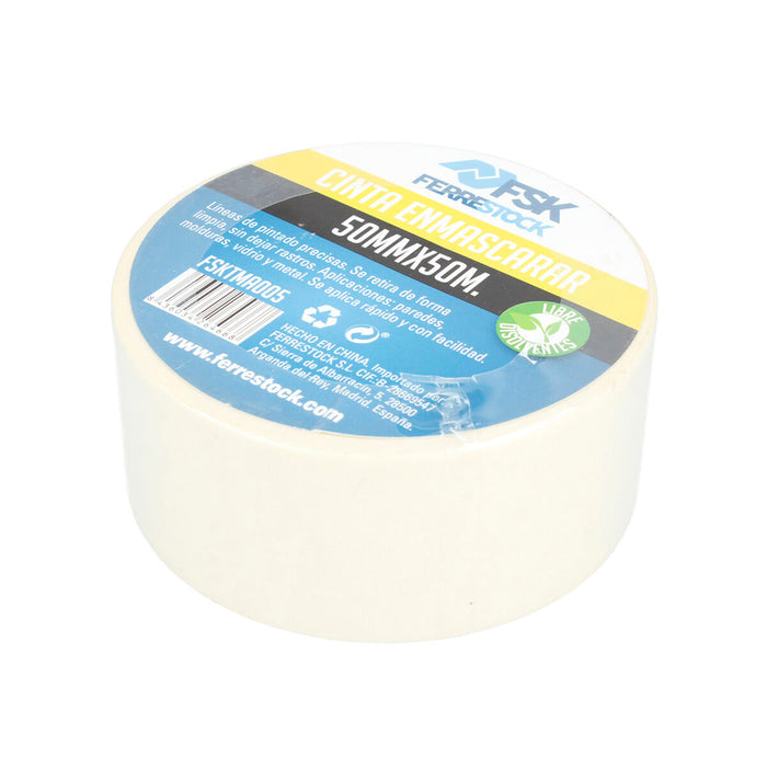 Bandă Adezivă Ferrestock Bej Alb 50 mm x 50 m
