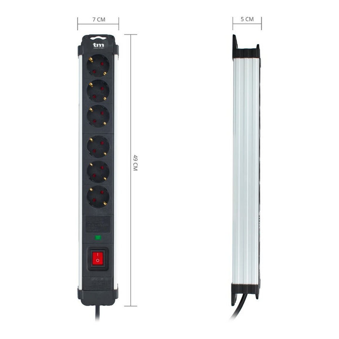 Placă de circuit Prize 6 Puncte de Conectare cu Întrerupător TM Electron 230 V