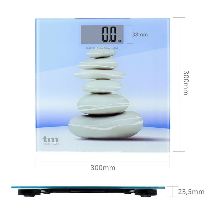 Cântar Digital de Baie TM Electron Zen Albastru Slim (23 mm)
