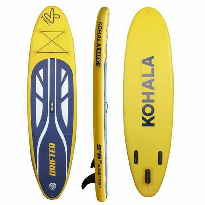 Placă gonflabilă de paddle surf cu accesorii Kohala Drifter Galben (290 x 75 x 15 cm)