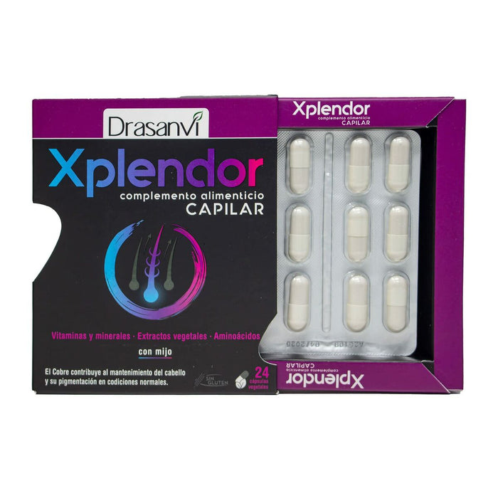 Suplimentul Alimentar Anticădere pentru Păr Drasanvi Xplendor (24 Unități)