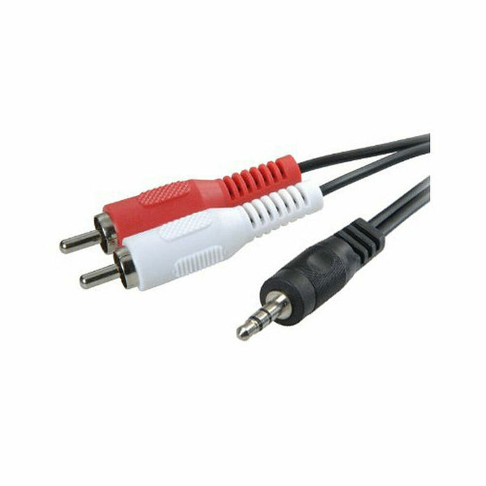 Cablu Audio Jack la 2 RCA 3GO CA101 (2 m) Negru