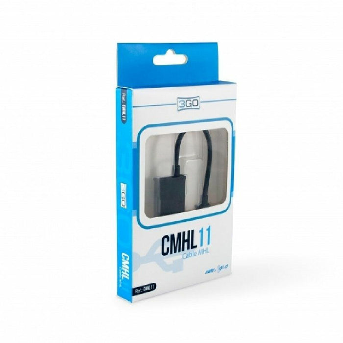 Adaptor Micro USB la HDMI 3GO CMHL11 10 cm Negru