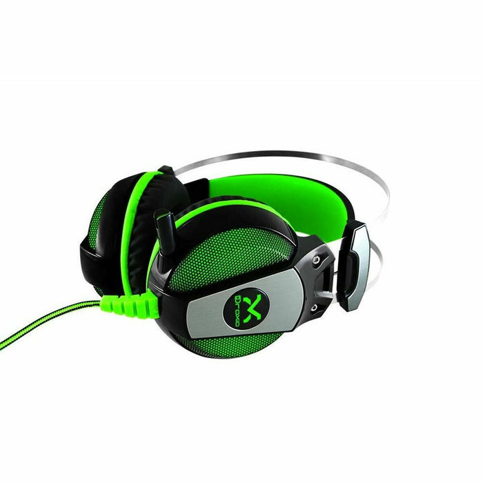 Căști cu Microfon Gaming Droxio HADLOK USB Negru Negru/Verde