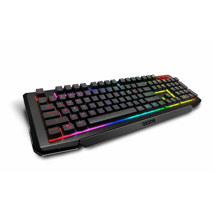 Tastatură și Mouse Gaming OZONE Qwerty Spaniolă Negru Multicolor