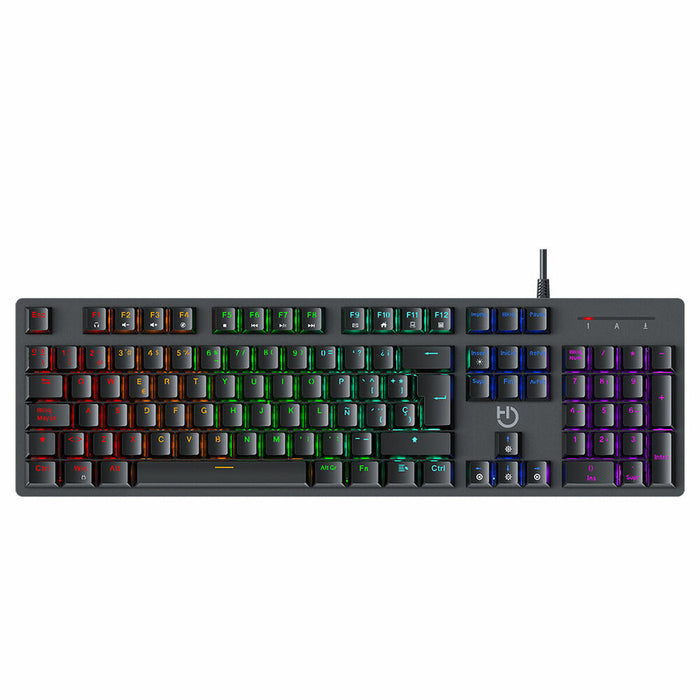 Tastatură Hiditec GKE010004 Negru Multicolor