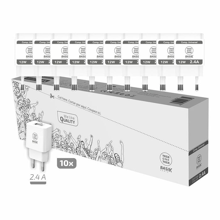 Încărcător de Perete Tech One Tech Basik USB-A (10 Unități)