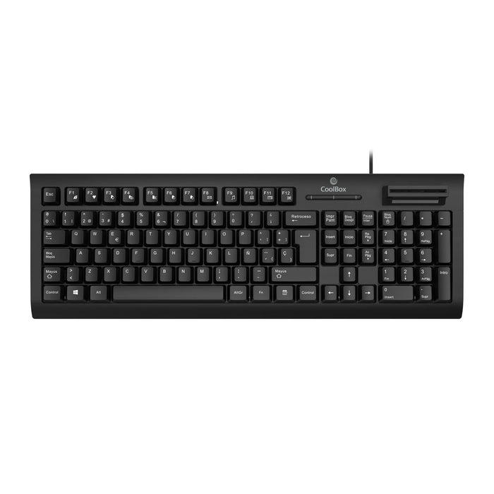 Tastatură CoolBox COO-TEC03DNI Negru Qwerty Spaniolă
