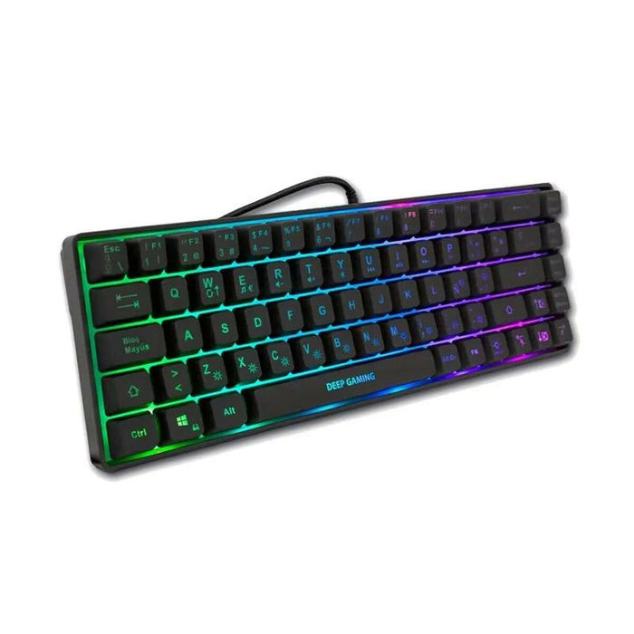Tastatură CoolBox DG-TEC65-RGB Negru Qwerty Spaniolă