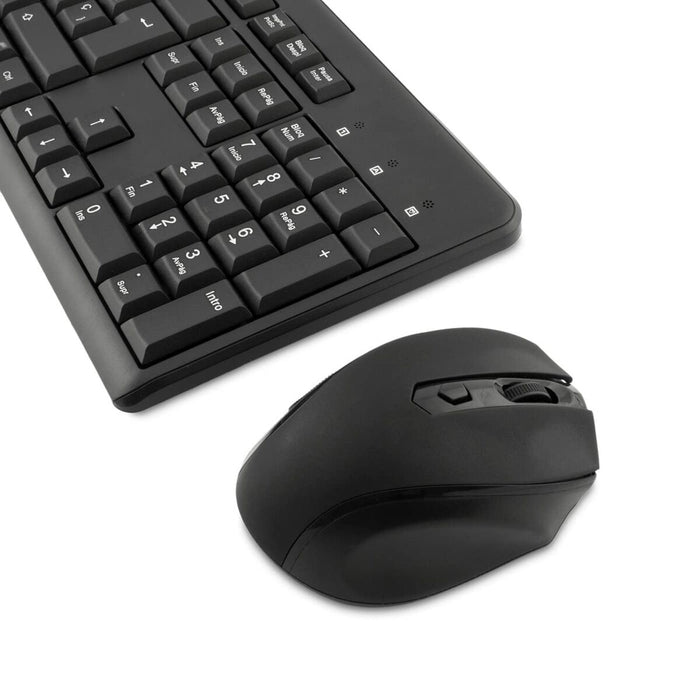 Tastatură și Mouse CoolBox COO-KTR-02W Negru Spaniolă Qwerty Spaniolă