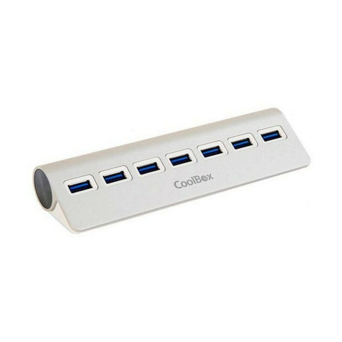 Hub USB CoolBox COO-HU7ALU3 Aluminiu (7 Porturi)