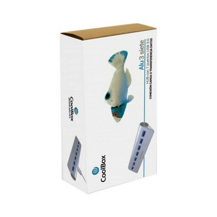 Hub USB CoolBox COO-HU7ALU3 Aluminiu (7 Porturi)
