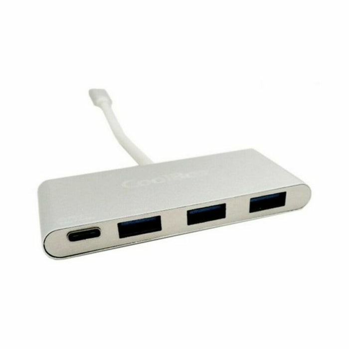 Hub USB C CoolBox COO-HUC3U3PD Aluminiu Alb