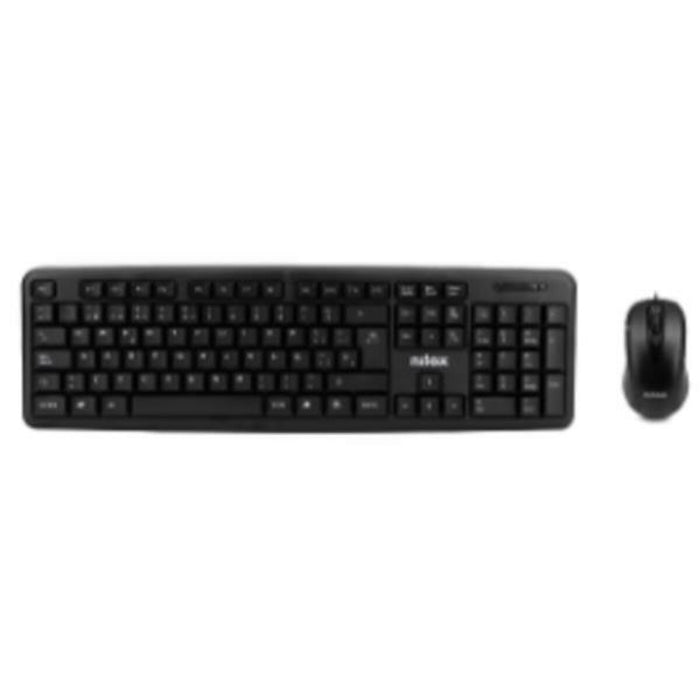 Tastatură și Mouse Nilox NXKMP000003 Negru Qwerty portugheză