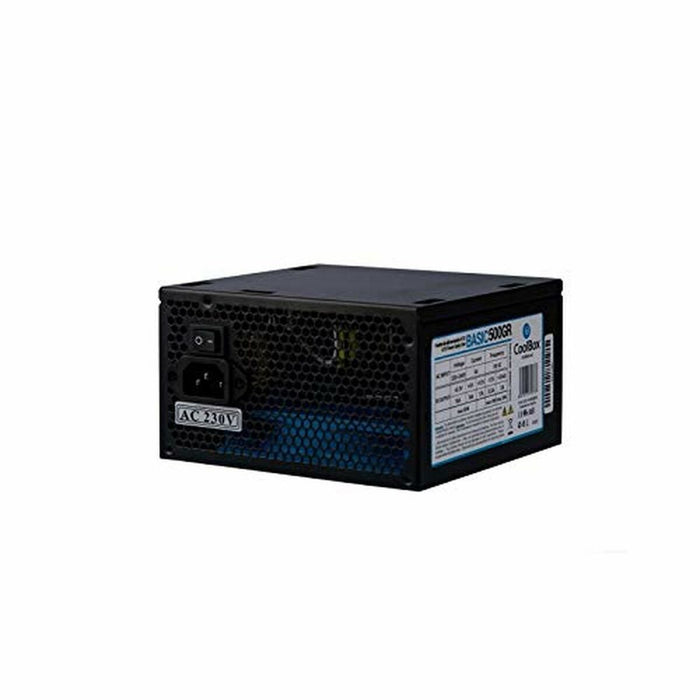 Sursă de Alimentare CoolBox COO-FA500B-BKB ATX 500 W 2100 W 6 W 300 W 80 W RoHS CE