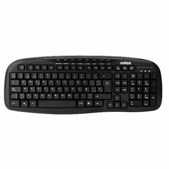 Tastatură Nilox NXKBE000001 Qwerty Spaniolă Negru